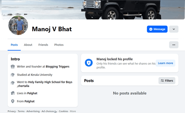 facebook profile lock